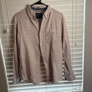 Cody James Men's Tan Checkered Button Down Shirt